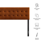Modway Emily Stain-Resistant Performance Velvet King Size Headboard