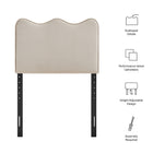 Modway Athena Stain-Resistant Performance Velvet Twin Size Headboard