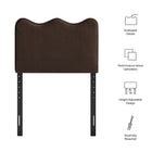 Modway Athena Stain-Resistant Performance Velvet Twin Size Headboard