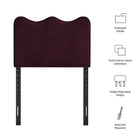 Modway Athena Stain-Resistant Performance Velvet Twin Size Headboard