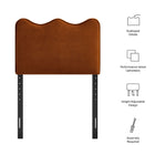 Modway Athena Stain-Resistant Performance Velvet Twin Size Headboard