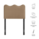 Modway Athena Stain-Resistant Performance Velvet Twin Size Headboard