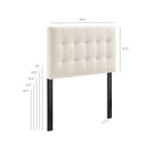 Modway Lily Stain-Resistant Performance Velvet Twin Size Headboard