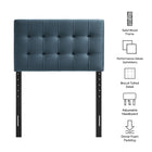 Modway Lily Stain-Resistant Performance Velvet Twin Size Headboard