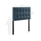Modway Lily Stain-Resistant Performance Velvet Twin Size Headboard