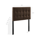 Modway Lily Stain-Resistant Performance Velvet Twin Size Headboard
