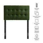 Modway Lily Stain-Resistant Performance Velvet Twin Size Headboard
