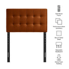 Modway Lily Stain-Resistant Performance Velvet Twin Size Headboard