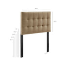 Modway Lily Stain-Resistant Performance Velvet Twin Size Headboard