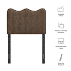 Modway Athena Striped Fabric Upholstered Twin Size Headboard