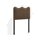 Modway Athena Striped Fabric Upholstered Twin Size Headboard