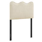 Modway Athena Striped Fabric Upholstered Twin Size Headboard