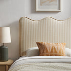 Modway Athena Striped Fabric Upholstered Twin Size Headboard