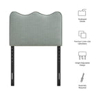 Modway Athena Striped Fabric Upholstered Twin Size Headboard