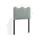 Modway Athena Striped Fabric Upholstered Twin Size Headboard