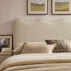 Modway Athena Striped Fabric Upholstered Queen Size Headboard