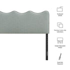 Modway Athena Striped Fabric Upholstered Queen Size Headboard