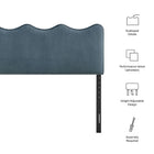 Modway Athena Stain-Resistant Performance Velvet King Size Headboard