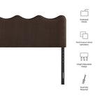Modway Athena Stain-Resistant Performance Velvet King Size Headboard
