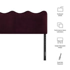 Modway Athena Stain-Resistant Performance Velvet King Size Headboard