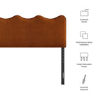 Modway Athena Stain-Resistant Performance Velvet King Size Headboard