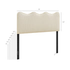 Modway Athena Striped Fabric Upholstered King Size Headboard
