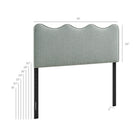 Modway Athena Striped Fabric Upholstered King Size Headboard