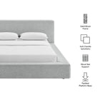 Modway Luma Chenille Upholstered Queen Platform Bed Frame