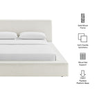 Modway Luma Chenille Upholstered King Platform Bed Frame