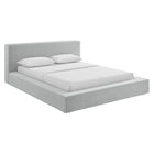 Modway Luma Chenille Upholstered King Platform Bed Frame