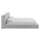 Modway Luma Chenille Upholstered King Platform Bed Frame