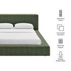 Modway Luma Chenille Upholstered King Platform Bed Frame