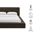 Modway Luma Chenille Upholstered King Platform Bed Frame