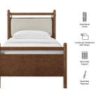 Modway Leni Twin Size Wood Platform Bed Frame