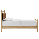 Modway Leni Twin Size Vegan Leather and Wood Platform Bed Frame