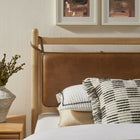 Modway Leni Twin Size Vegan Leather and Wood Platform Bed Frame