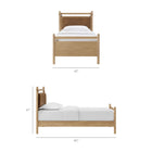 Modway Leni Twin Size Vegan Leather and Wood Platform Bed Frame