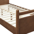 Modway Leni Twin Size Vegan Leather and Wood Platform Bed Frame