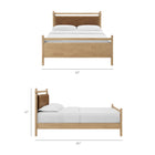 Modway Leni Full Size Vegan Leather and Wood Platform Bed Frame