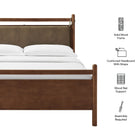 Modway Leni Full Size Vegan Leather and Wood Platform Bed Frame
