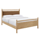 Modway Leni Queen Size Vegan Leather and Wood Platform Bed Frame