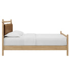 Modway Leni Queen Size Vegan Leather and Wood Platform Bed Frame