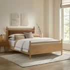 Modway Leni Queen Size Vegan Leather and Wood Platform Bed Frame
