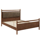 Modway Leni Queen Size Vegan Leather and Wood Platform Bed Frame