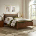Modway Leni Queen Size Vegan Leather and Wood Platform Bed Frame