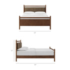 Modway Leni Queen Size Vegan Leather and Wood Platform Bed Frame