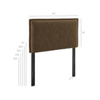 Modway Camille Striped Linen Blend Twin Size Headboard
