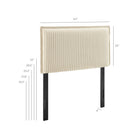 Modway Camille Striped Linen Blend Twin Size Headboard