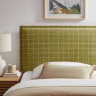 Modway Camille Checkered Linen Blend Twin Size Headboard