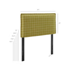 Modway Camille Checkered Linen Blend Twin Size Headboard